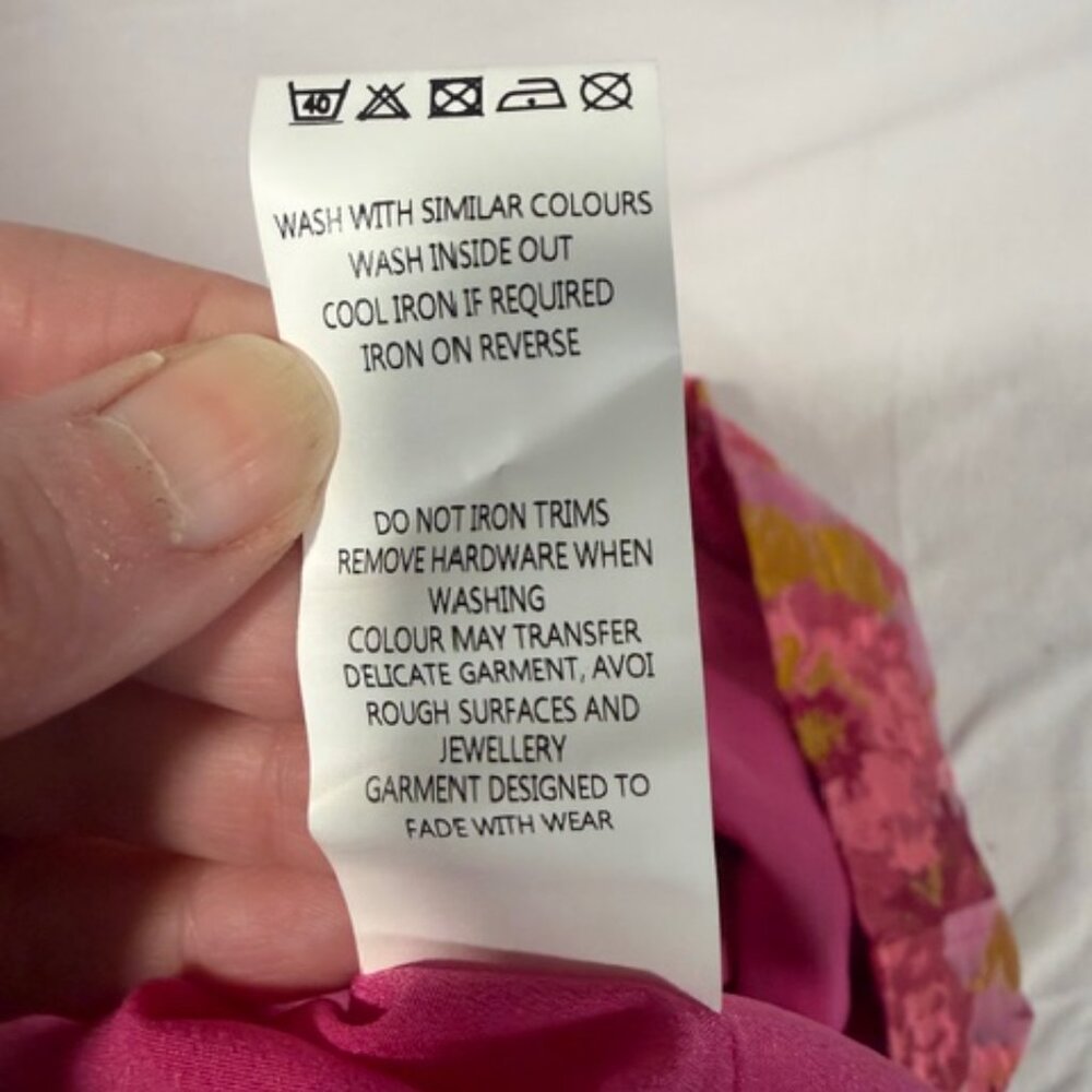 Showpo Strapless Floral Dress Size 12 Pink Jacquard Party Spring Summer - Picture 12 of 12